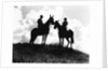 Silhouette of Horses and Riders by Anonymous