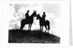 Silhouette of Horses and Riders by Anonymous