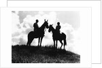 Silhouette of Horses and Riders by Anonymous