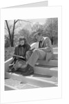 Students on Steps Reading by Anonymous
