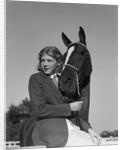 Teenage Girl with Her Horse by Anonymous