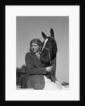 Teenage Girl with Her Horse by Anonymous