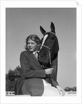 Teenage Girl with Her Horse by Anonymous