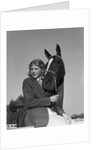 Teenage Girl with Her Horse by Anonymous