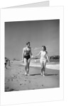 Couple in Bathing Suits at the Beach by Anonymous