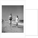 Couple in Bathing Suits at the Beach by Anonymous