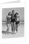 Lifeguard With Arm Around Sunbathers by Anonymous