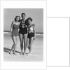 Lifeguard With Arm Around Sunbathers by Anonymous