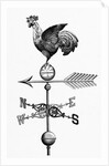 Rooster W/Outstretched Wings On Vane by Anonymous