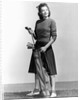Woman Holding Golf Club And Golf Bag by Anonymous