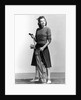 Woman Holding Golf Club And Golf Bag by Anonymous