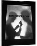 Two Men Behind Conference Room Door by Anonymous
