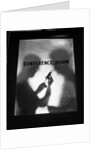 Two Men Behind Conference Room Door by Anonymous