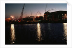 Nuclear Plant Silhouetted Against Sunset by Anonymous