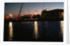 Nuclear Plant Silhouetted Against Sunset by Anonymous