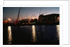 Nuclear Plant Silhouetted Against Sunset by Anonymous