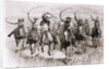The Cowboy's Race Woodcut by Anonymous