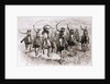 The Cowboy's Race Woodcut by Anonymous