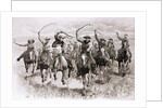 The Cowboy's Race Woodcut by Anonymous