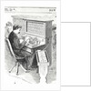 Print of a Man at an Electrical Tabulation Machine by Anonymous