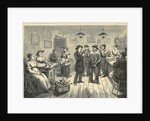 Crowd Enjoying Food & Drink In Saloon by Anonymous