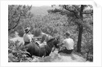 Horseback Riders Rest To Admire View by Anonymous
