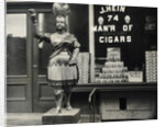 Wooden Statue In Front Of Cigar Shop by Anonymous