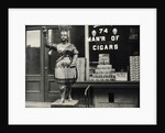 Wooden Statue In Front Of Cigar Shop by Anonymous