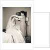 Mother Putting Bridal Veil on Daughter by Anonymous