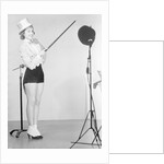 Woman Wearing Tuxedo and Shorts by Anonymous