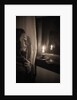 Woman at Window with Candle by Anonymous