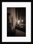 Woman at Window with Candle by Anonymous