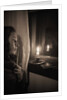 Woman at Window with Candle by Anonymous