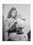 Woman Seated with Globe by Anonymous