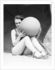 Woman in Bathing Suit Holding Beach Ball by Anonymous