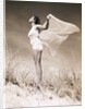 Woman in Swimsuit Holding Scarf by Anonymous