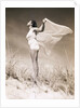 Woman in Swimsuit Holding Scarf by Anonymous