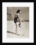 Woman Wearing Sandals at the Beach by Anonymous