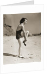 Woman Wearing Sandals at the Beach by Anonymous