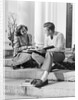Students Studying On College Steps by Anonymous