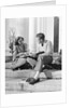 Students Studying On College Steps by Anonymous