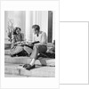 Students Studying On College Steps by Anonymous