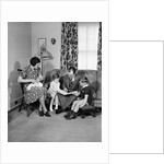 Family Sitting in Living Room by Anonymous