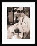 Man Being Shaved By Barber by Anonymous
