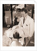 Man Being Shaved By Barber by Anonymous