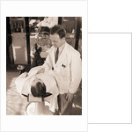 Man Being Shaved By Barber by Anonymous