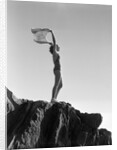 Woman in Bathing Suit Holding a Scarf by Anonymous