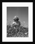 Woman in Wildflower Field by Anonymous