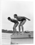 Swimmers Poised Ready To Dive by Anonymous