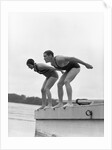 Swimmers Poised Ready To Dive by Anonymous